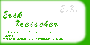 erik kreischer business card